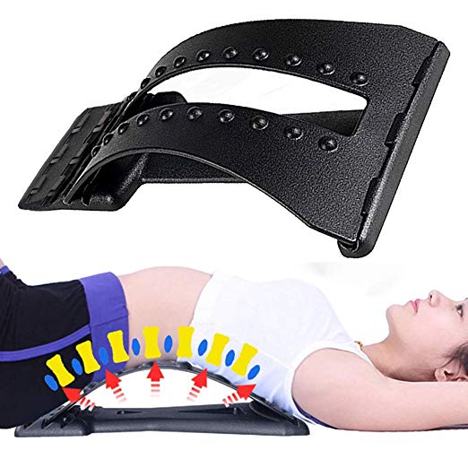 Magic Back Stretcher Lumbar Support Device - Back Pain Relief - 4 Adjustable Settings for Back Stretcher Device