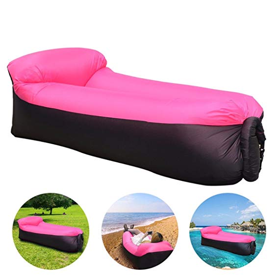 JINGOU Inflatable Lounger Couch Air Lounger Lazy Sofa with Carry Bag,Hammock Inflatable Mattress Inflatable Bed Pool Float for Swim,Camping,Beach,Hiking,Park,Backyard,EASY INFLATION
