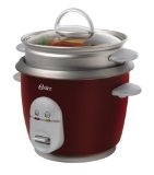 Oster 6-Cup Rice Cooker with Steamer Red 004722-000-000
