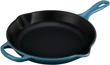 Le Creuset Signature Iron Handle Skillet, 10-1/4-Inch, Marine