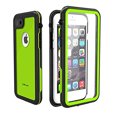 CellEver iPhone 7/8 Case Waterproof Shockproof IP68 Certified SandProof Snowproof Full Body Protective Cover Fits iPhone 7 and iPhone 8 (4.7") - KZ C-Lime Green