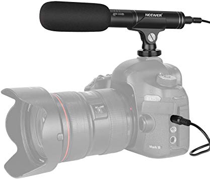 Neewer Camera Video Microphone Cardioid and Omnidirectional Condenser Mic for Canon Nikon Sony Panasonic Camera DSLR/iPhone Samsung Huawei Smartphone with 3.5mm Jack, TRS-to-TRRS Cable Included