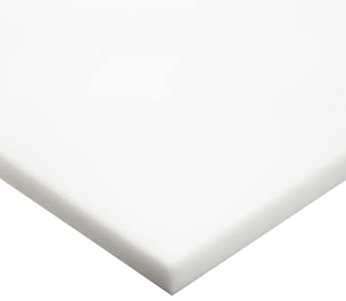 HDPE (High Density Polyethylene) Sheet, Opaque Off-White, Standard Tolerance, ASTM D4976-245, 0.125" Thickness, 12" Width, 24" Length