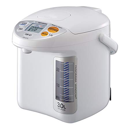 Zojirushi CD-LFC30 Panorama Window Micom Water Boiler and Warmer, 101 oz/3.0 L, White