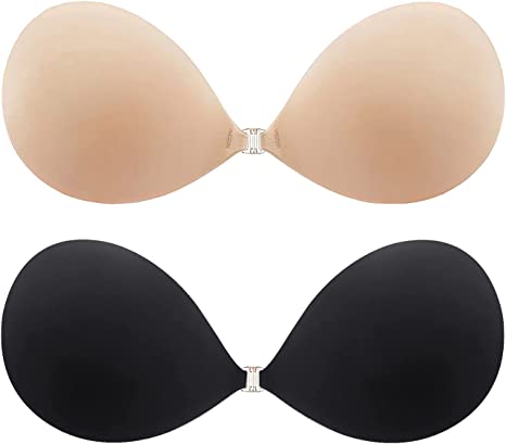 MITALOO Adhesive Bra Invisible Sticky Strapless Push up Backless Reusable Silicone Covering Nipple Bras