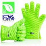 Heat Resistant Silicone Gloves - Ideal for BBQ Grilling Cooking Smoking - Durable and Built To Last