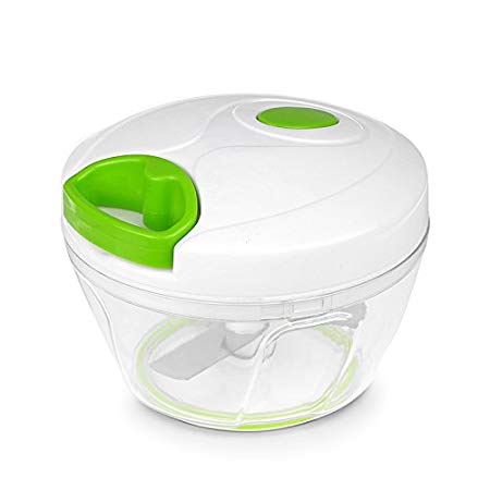 ALLOMN Multi-functional Manual Food Chopper Compact & Powerful Hand Held Vegetable Chopper Cooking Tools Kitchen Accessories for Fruits Onions Garlics Salad