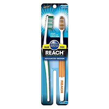REACH Advanced Design Toothbrushes Soft Full Head Value Pack 2 ea