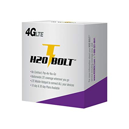 H2O BOLT 4G LTE Prepaid Mobile Hotspot Bundle - Sim kit   10GB Data