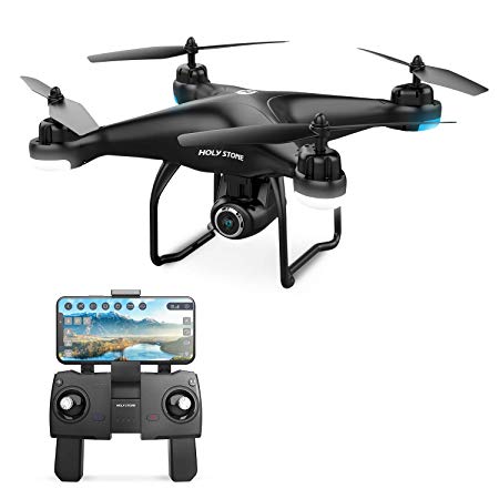 Holy Stone HS120D FPV Drone with Camera for Adults 1080p HD Live Video and GPS Return Home, RC Quadcotper Helicopter for Kids Beginners 16 Min Flight Time Long Range with Follow Me Selfie Functions