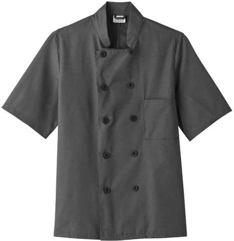 White Swan Five Star Chef Apparel Unisex Short Sleeve Chef Jacket