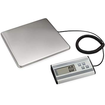 Smart Weigh Heavy Duty Postal Scale with Durable Stainless Steel Large Platform, 200kg Capacity, Parcel Scale with USB and Extendable Cord
