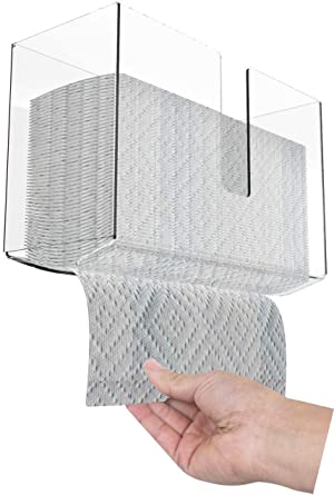 Cq acrylic Wall Mount Paper Towel Dispenser for Z-fold, C-fold, or Multi-fold Paper Towels,Acrylic Paper Towel Holder for Bathroom and Kitchen,Pack of 1