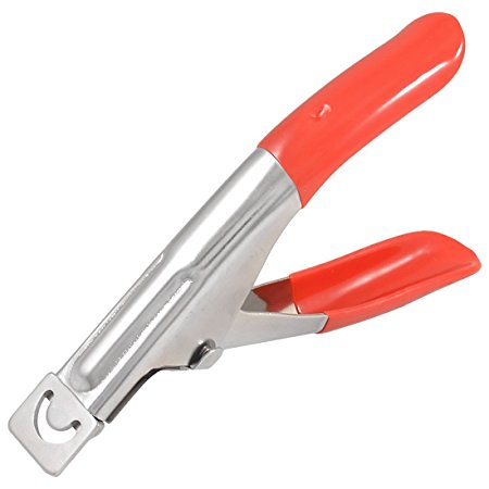 Sourcingmap Metal Handle Sharp Blade False Nail Art Clipper Edge Cutter, Red