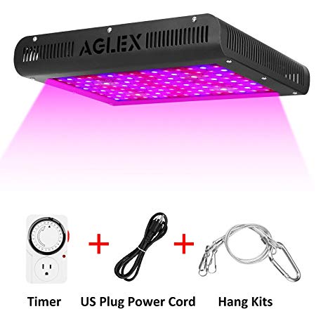 1200W LED Grow Light, Plant Grow Lamp with Timer, Double Chips Full Spectrum with UV and IR for Greenhouse Indoor Plant Veg and Flower (AGLEX)