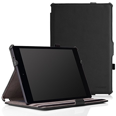 MoKo Google Nexus 9 Case - Slim-Fit Multi-angle Folio Cover Case for Google Nexus 9 8.9 inch Volantis Flounder Android 5.0 Lollipop tablet by HTC, BLACK (With Smart Cover Auto Wake / Sleep Feature)