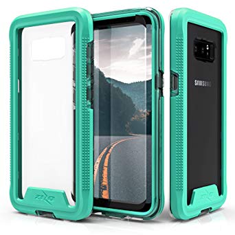 Zizo ION Series Compatible with Samsung Galaxy Note 8 Case Military Grade Drop Tested with Tempered Glass Screen Protector Teal Clear