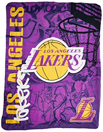 Los Angeles Lakers 50x60 Fleece Blanket - Hard Knock Design