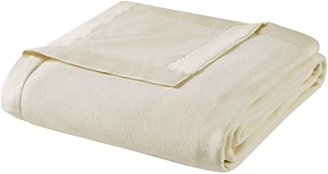 True North by Sleep Philosophy Micro Fleece Luxury Blanket Ivory 9090 Full/Queen Size Premium Soft Cozy Mircofleece For Bed, Coach or Sofa