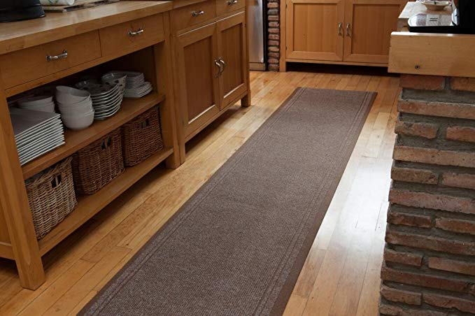 Concorde Hardwearing made to measure Beige Non Slip Hallway Runner - SOLD BY THE FOOT - QUANITY 1 = 1 FOOT