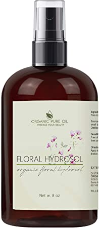 Rose Water Facial Toner Spray | 100% Natural Bulgarian Rosewater with Aloe, Tea Tree, Witch Hazel | Hydrating & Rejuvenating for Face & Neck | No Alcohol | Natural Face Mist by Organic Pure Oil (8 oz)