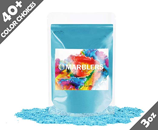 Marblers Powder Colorant 3oz (85g) [Turquoise] | Pearlescent Pigment | Tint | Pure Mica Powder for Resin | Dye | Non-Toxic | Great for Paint, Concrete, Epoxy, Soap, Nail Polish, Cosmetics