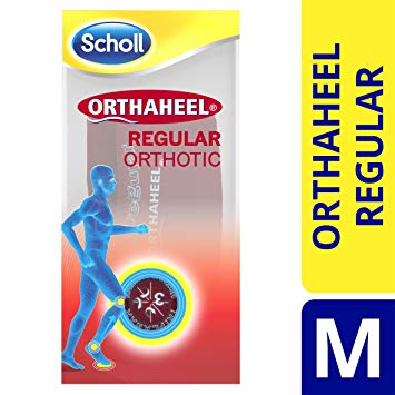 Scholl Orthaheel Regular Orthotic Insoles, Medium UK Shoe Size 7-9, 1 Pair