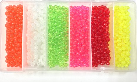 Round 6mm Bead Kit 1,200pc Kit 6 colors in Storage Box