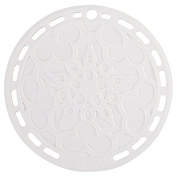 Le Creuset Silicone 8" Round French Trivet, White