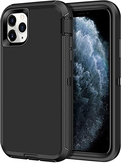 CHEERINGARY Case for iPhone 11 Pro Case Protective Shockproof Heavy Duty Anti-Scratch Cover iPhone 11 Pro Case for Men Women Full Body Protection Anti-Slip Case for iPhone 11 Pro 5.8 inches Black