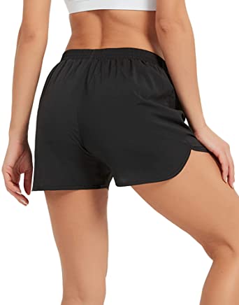 STELLE Women's 3" Running Shorts Gym Athletic Quick-Dry Shorts with Pockets