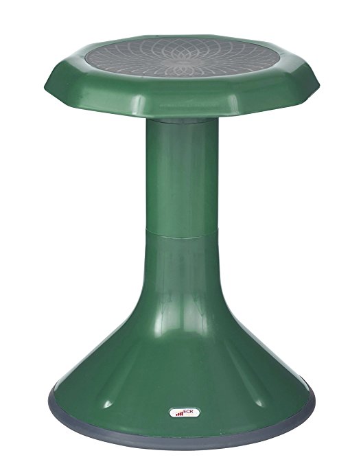 ECR4Kids ACE Active Core Engagement Stool for Kids, 18-Inch H, Green