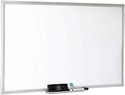 Offex Teachers, Students, Children, Classroom, Office Wall Mounted Dry Erase Magnetic Whiteboard with Aluminum Frame, 1 Eraser, 2 Markers, 4 Magnets, Tray - 36"W x 24"H, 1 Pack