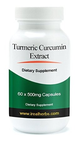 Real Herbs ● Turmeric Curcumin Extract Supplement ● 60 X 500mg Capsules - Standardised to Contain 95% Curcuminoids - With Antioxidant and Anti-inflammatory Benefits