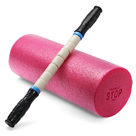 Exercise Foam Roller - Professional Grade, High-Density Incorporates Unique 2 In 1 Trigger-Point Design - Massages, Soothes, Refreshes And Invigorates - Fits Conveniently Inside Your Sports Bag