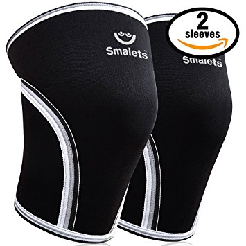 Men’s Sports & Weightlifting Non Slip Compression Knee Sleeves 1 Pair Great Support & Relief from Muscle Pain & Fatigue