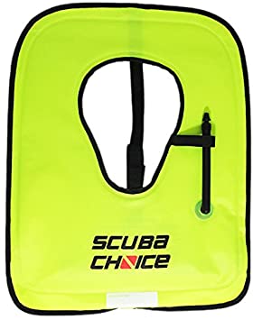 Scuba Choice Scuba Choice Adult Neon Yellow Snorkel Vest with Name Box, X-Large