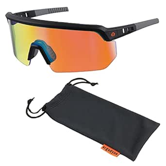 Ergodyne Skullerz AEGIR Safety Sunglasses, Mirrored Lens, ANSI z87.1