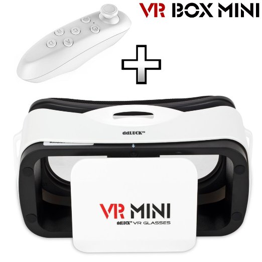 ddLUCK VR BOX MINI VR MINI with Remote Controller Virtual Reality Glasses,Portability 6.5oz/175g with Adjustable Pupil and Focal Distance For 4.7 to 6Inch Smartphones VR MINI   Remote Controller
