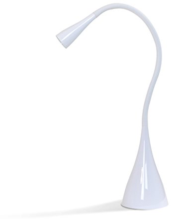 Newhouse Lighting 3W Energy-Efficient "Gooseneck" Touch Dimmable LED Desk Lamp, White