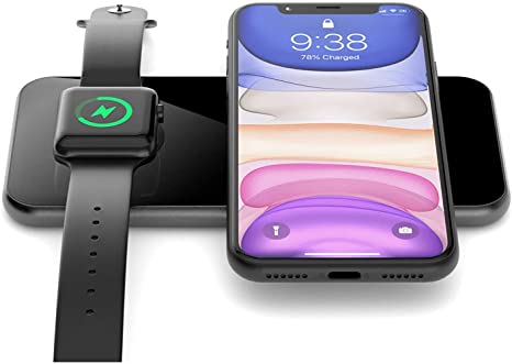 Hinyx Wireless Charger Pad, Wireless Charging Station for iWatch 5/4/3, Airpods 2/Pro, Fast Wireless Charging Pad for iPhone SE/11 Pro/XR/XS Max/XS/X, Compatible Samsung Galaxy S6 to S20/Note 5 to 10