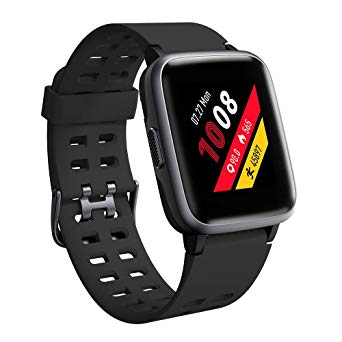 GRDE Smart Watch Bluetooth 5.0 Fitness Tracker Full Touch Screen Smartwatch Waterproof with Heart Rate Sleep Monitor Pedometer Calorie Counter SMS Call Notification Women's Health Care for IOS Android