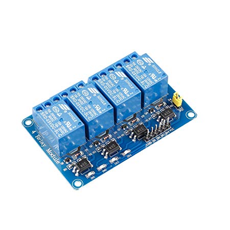 SunFounder 4 Channel DC 5V Relay Module with Optocoupler Low Level Trigger Expansion Board for R3 MEGA 2560 1280 DSP ARM PIC AVR STM32 Raspberry Pi