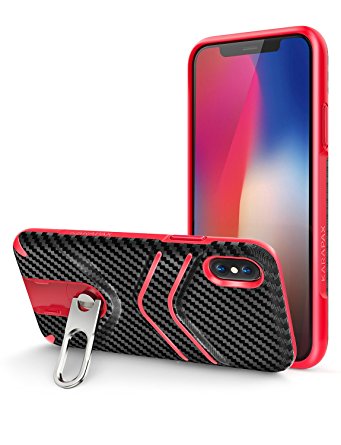 iPhone X Case, iPhone 10 Case, Anker KARAPAX Rise Case Hybrid Heavy-Duty Protection With 360° Rotating Kickstand for Apple 5.8 In iPhone X (2017)