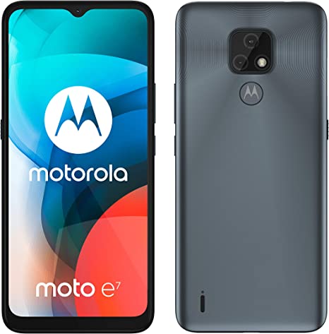 Motorola Moto E7 Dual-SIM 32GB (GSM Only | No CDMA) Factory Unlocked 4G/LTE Smartphone (Mineral Grey) - International Version