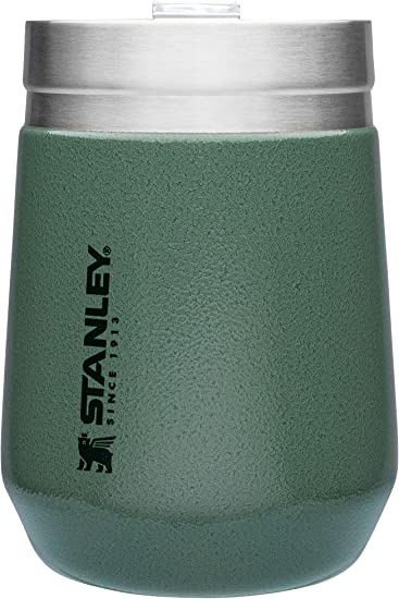 Stanley Stainless Steel GO Tumbler, 10oz Stainless Steel Vacuum Insulated Wine Tumbler, 5 Hours Cold, 1.5 Hours Hot, and 20 Hours Iced