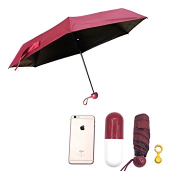 visnfa Umbrella Ultra Mini and Light with a Cute Capsule Case and not only umbrella but also Anti-UV Sun Umbrella