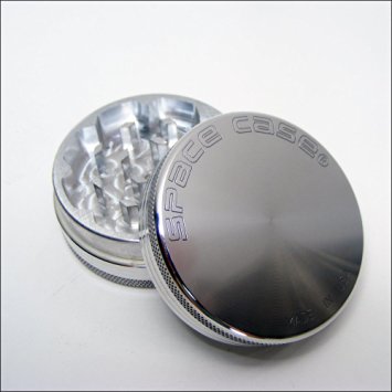 Small Space Case® Aluminum Grinder 2 Piece Magnetic Top   Cali Crusher® Pollen Press (SCM-2(S) CCP)