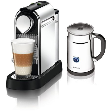 Nespresso Citiz C111 Espresso Maker with Aeroccino Plus Milk Frother Chrome