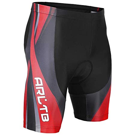 Arltb Bike Shorts Men‘s Gel Padded Cycling Shorts Biking Bicycle Bike Pants Half Pants 3D Padding Breathable Bike Shorts for Cycling Breathable and Quick Dry (4 Colors and 6 Sizes)